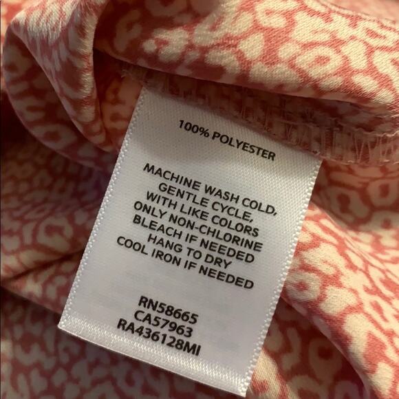 NWT Rachel Parcell floral pink cheetah ruffle top - Picture 6 of 10